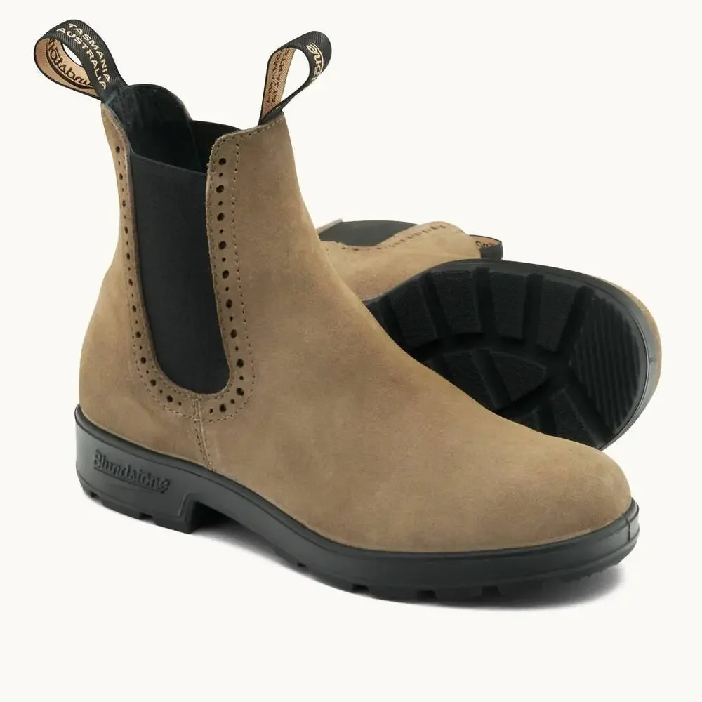 NEW BLUNDSTONE women's high top boots in dark mushroom